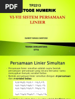 Sistem Persamaan Linier 6 7