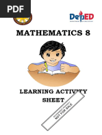 Mathematics 8: Learning Activity Sheet