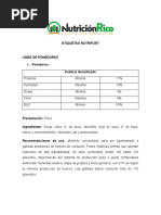 Etiquetas Nutrifort