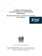 LIBRO Organización Internacional y Sistema Político Mundial - Dr. Juan Carlos Velázquez Elizarrarás - UNAMFCPyS - CRI - México - 2011