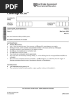 Cambridge IGCSE: Additional Mathematics 0606/12