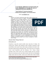 The Effect of Music Therapy On Pain Level in Infusion in Children 6-12 Years of Age at Harapan Dan Doa Hospital