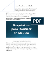 Requisitos para Bautizar en México