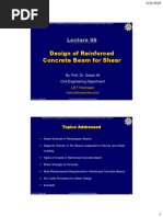 Design of Reinforced Concrete Beam For Shear: By: Prof. Dr. Qaisar Ali Civil Engineering Department