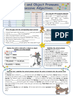 Subject and Object Pronouns Possessive Adjectives 93842