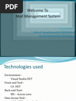 Welcome To Mall Management System