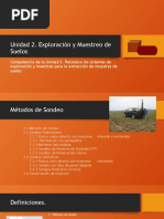 Unidad 2. Exploraciòn y Muestreo de Suelos