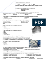 EVALUACIÓN DE CIENCIAS NATURALES Dinamica de La Tierra