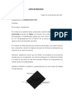 Carta de Renuncia