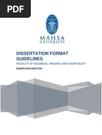 Dissertation Format Guidelines For MAHSA University