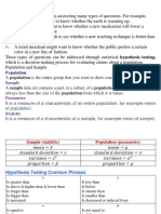 Hypothesis Testing Introduction