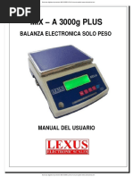 Balanzas Digitales de Precisión Mix A 3000 Lexus Manual Espanol