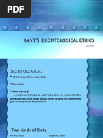 Kant's Deontological Ethics