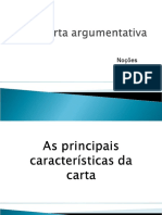 Carta Argumentativa - Slide