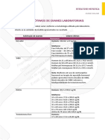 Valores Ótimos de Exames Laboratoriais - Esteatose