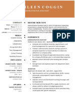 2020 Resume Template Orange