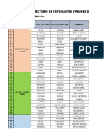 Directorio General de Estudiantes 5to Grado