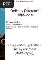 Ordinary Differential Equations: Prepared by