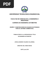 Universidad Tecnológica Equinoccial: Facultad de Ciencias de La Ingeniería E Industrias Carrera de Ingenieria Automotriz