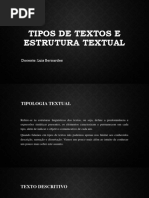 Tipos e Estrutura Textual