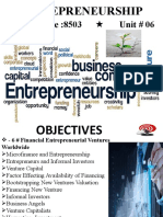 Course Code:8503 Unit # 06: Entrepreneurship