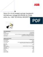 1VCF339751S8918 Motor For Circuit Breaker Springs Charging M Ms Mas Aux Voltage 220 250vdc For V