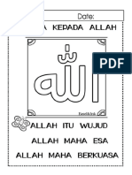 Lembaran Kerja-Beradab Dengan Allah