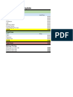 Candle Pricing Template: Variable Cost