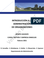 Introducción A La Administración de Organizaciones - Capítulo 01 V.febrero 2021