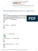 Subject Verb Agreement MCQs