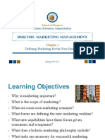 Bmkt525-Marketing Management: Defining Marketing For The New Realities