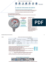 Criterios de Selección Instrumentos de Medición Caso Manometros