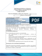 Guia de Actividades y Rúbrica de Evaluación - Unidad 1 - Tarea 2 - Materia y Reactividad