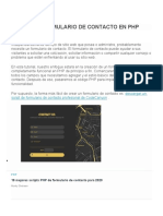 Formulario de Contacto Con PHP