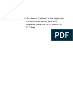 TITLE: Measuring The Effectiveness of Kahoot! Mobile Application