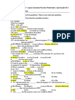 Try To Answer All Forty Five Questions. There Is One Mark Per Question. 1 Write One Answer From The Four Possible Answers