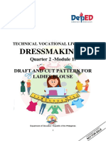 TVL SHS DRESSMAKING 12 Q2 Module 1 DRAFT AND CUT PATTERN FOR LADIES BLOUSE