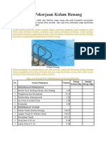 Contoh BQ Pekerjaan Kolam Renang