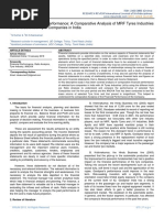 A Study On Financial Performance: A Comparative Analysis of MRF Tyres Industries LTD and Selected Tyre Companies in India