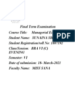 Final Term Examination