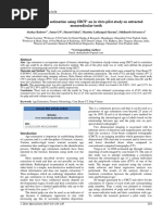 Pulp Volume Estimation Using CBCT-an in Vitro Pilot Study On Extracted Monoradicular Teeth