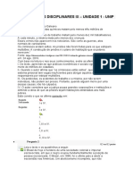 Estudos Disciplinares Ix - Unidade 1 - Unip