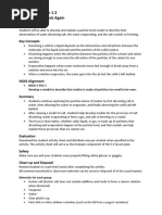 5 Grade - Lesson 1.3 Dissolving and Back Again: Objective