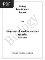 Dispersal of Seed by Various Agencies: Biology Investigatory Project