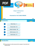 Presented To: Prof. SUNIL PARKAR: (Mergers in Banking Sector) Group-12