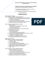 "LR 101: Labor Relations & Labor Standards Back To Basics": (An Overview of Labor Law Fundamentals in HR Practice)