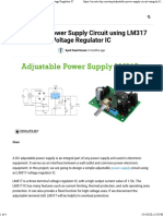 Adjustable Power Supply Circuit Using LM317 Voltage Regulator IC