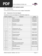 8.3 Description of The Hydraulic System: 8.3.1 Technical Data