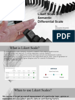 Semantic Scale and Likert Scale