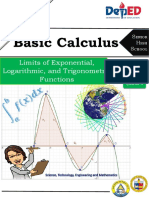 Basic Calculus: Limits of Exponential, Logarithmic, and Trigonometric Functions